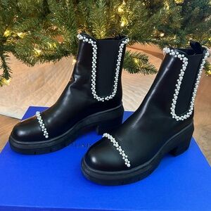 Stuart Weitzman NWT Size 7 Norah Demipearl Bootie